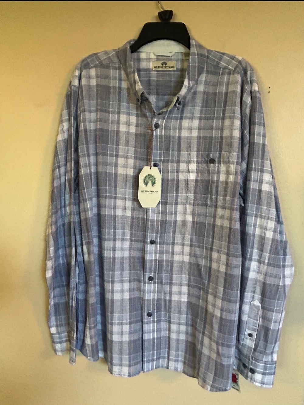 Weatherproof Gray Plaid Lightweight Cotton Shirt – XXL